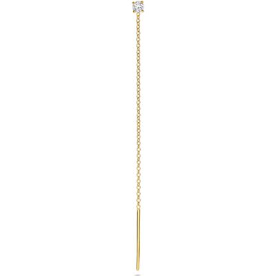 Quickjewels Huiscollectie Goud 14K geelgoud doortrekoorbel diamant 0.10ct h si per stuk 7 cm 4035188 Quickjewels Huiscollectie Goud 14K geelgoud doortrekoorbel diamant 0.10ct h si per stuk 7 cm 4035188