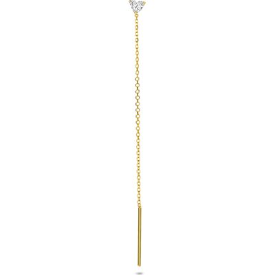 Quickjewels Huiscollectie Goud 14K geelgoud doortrekoorbel hartje lab grown diamant 0.15ct h si per stuk 7 cm 4035274 Quickjewels Huiscollectie Goud 14K geelgoud doortrekoorbel hartje lab grown diamant 0.15ct h si per stuk 7 cm 4035274