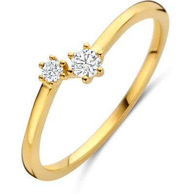 Quickjewels Huiscollectie Goud 14K geelgoud ring diamant 0.11ct h si 4035306 18.50 Quickjewels Huiscollectie Goud 14K geelgoud ring diamant 0.11ct h si 4035306 18.50