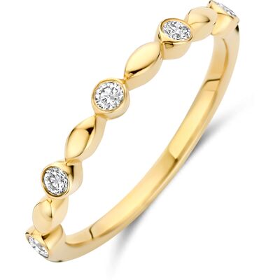 Quickjewels Huiscollectie Goud 14K geelgoud ring lab grown diamant 0.13ct f vs 4035975 16 Quickjewels Huiscollectie Goud 14K geelgoud ring lab grown diamant 0.13ct f vs 4035975 16