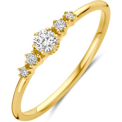 Quickjewels Huiscollectie Goud 14K geelgoud ring lab grown diamant 0.20ct f vs 4036067 16 Quickjewels Huiscollectie Goud 14K geelgoud ring lab grown diamant 0.20ct f vs 4036067 16
