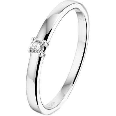 Quickjewels Huiscollectie Goud ring diamant 0.05ct h si 14K witgoud 4105348 Quickjewels Huiscollectie Goud ring diamant 0.05ct h si 14K witgoud 4105348
