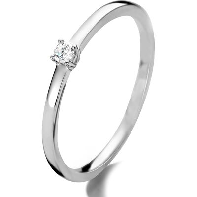 Quickjewels Huiscollectie Goud ring diamant 0.05ct h si 14K witgoud 4105696 Quickjewels Huiscollectie Goud ring diamant 0.05ct h si 14K witgoud 4105696