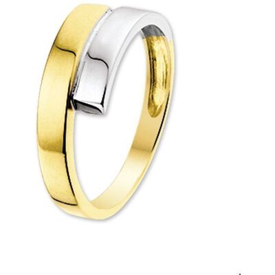 Quickjewels Huiscollectie Goud ring 14K bicolor goud geel/wit 4205530 Quickjewels Huiscollectie Goud ring 14K bicolor goud geel/wit 4205530