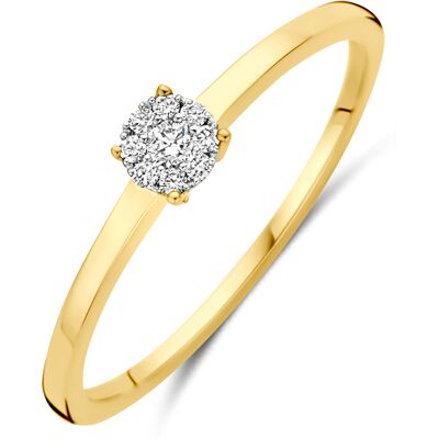 Quickjewels Huiscollectie Goud 14K bicolor goud geel/wit ring diamant 0.06ct h si 4209211 17.25 Quickjewels Huiscollectie Goud 14K bicolor goud geel/wit ring diamant 0.06ct h si 4209211 17.25