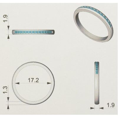 Quickjewels Huiscollectie Goud ring diamant 0.15ct h si 14K wit met palladium 4600085 Quickjewels Huiscollectie Goud ring diamant 0.15ct h si 14K wit met palladium 4600085