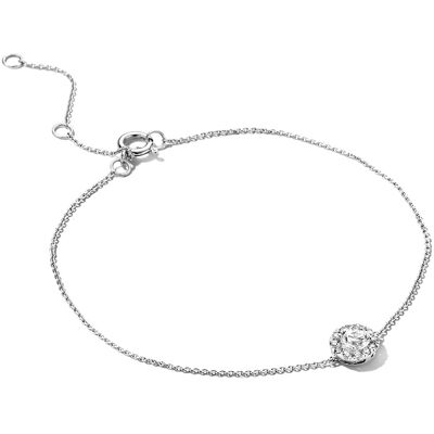 Quickjewels Huiscollectie Goud armband lab grown diamant 15,5 - 17,5 - 19,5 cm 0.33ct h si halo 14K wit met palladium 4600137 Quickjewels Huiscollectie Goud armband lab grown diamant 15,5 - 17,5 - 19,5 cm 0.33ct h si halo 14K wit met palladium 4600137