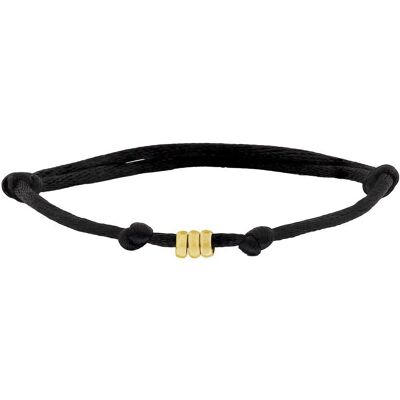 Quickjewels Huiscollectie Goud armband satijn 14K goud met rubber/nylon/leer 4700089 Quickjewels Huiscollectie Goud armband satijn 14K goud met rubber/nylon/leer 4700089