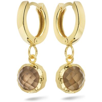 Casa Jewelry Casa TK.9001.00 - Amalfi Rookkwarts Goudkleur - Oorbellen Casa Jewelry Casa TK.9001.00 - Amalfi Rookkwarts Goudkleur - Oorbellen