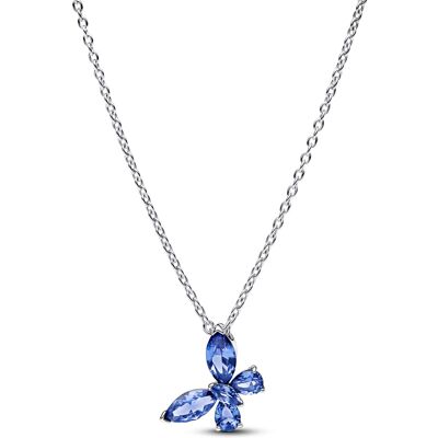 Pandora 394232C01-45 - Vlinder - Zilver - Blauwe zirkonia - 45 CM - Halsketting Pandora 394232C01-45 - Vlinder - Zilver - Blauwe zirkonia - 45 CM - Halsketting