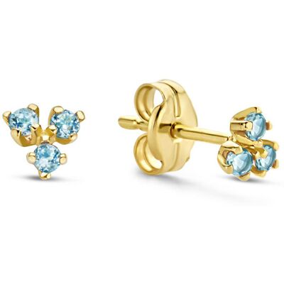 Jackie Gold - Triangle Topaz Studs JKE20.017 - Oorbellen Jackie Gold - Triangle Topaz Studs JKE20.017 - Oorbellen