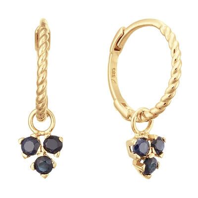 Jackie Gold - Triangle Sapphire - JKE24.014 - Oorbellen Jackie Gold - Triangle Sapphire - JKE24.014 - Oorbellen