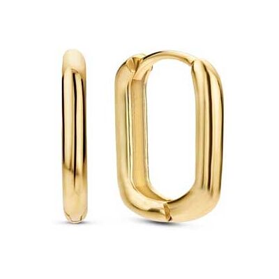 Jackie Gold JKE22.257 - Grand Place Oval Hoops M - Oorbellen Jackie Gold JKE22.257 - Grand Place Oval Hoops M - Oorbellen