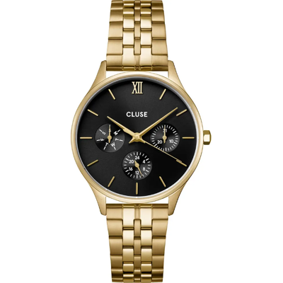 CLUSE horloges Cluse CW10707 Minuit Multifunction Black - Horloge CLUSE horloges Cluse CW10707 Minuit Multifunction Black - Horloge