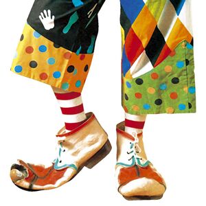 Carnavalsspullen: Paar latex maxi clown schoenen volwassen