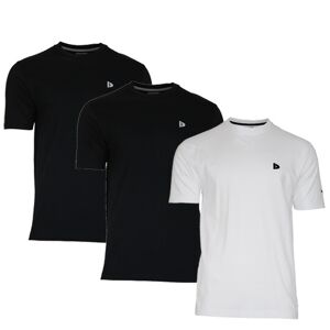 Donnay Donnay Heren - 3-Pack - T-Shirt Vince - Zwart &amp; Wit