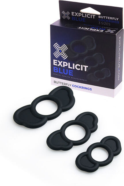 Explicit Blue Butterfly cockringset