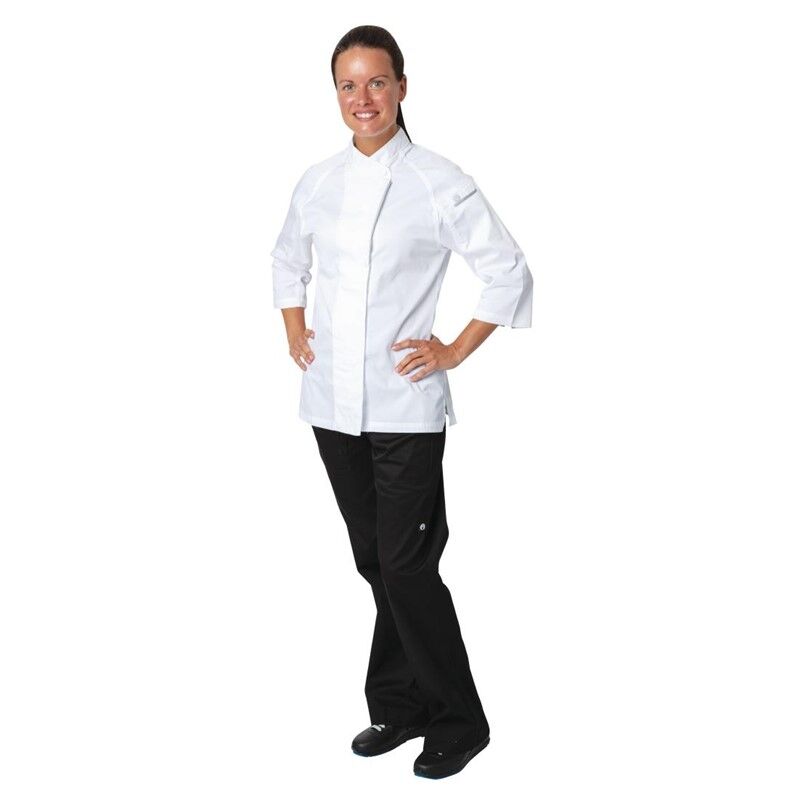 Chef Works Verona Cool Vent dames koksbuis wit met grijs M, Borstomvang: 97-102cm