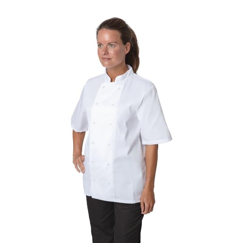 Whites Chefs Clothing Whites Boston unisex koksbuis korte mouw wit XXL, Borstomvang: 132-137cm