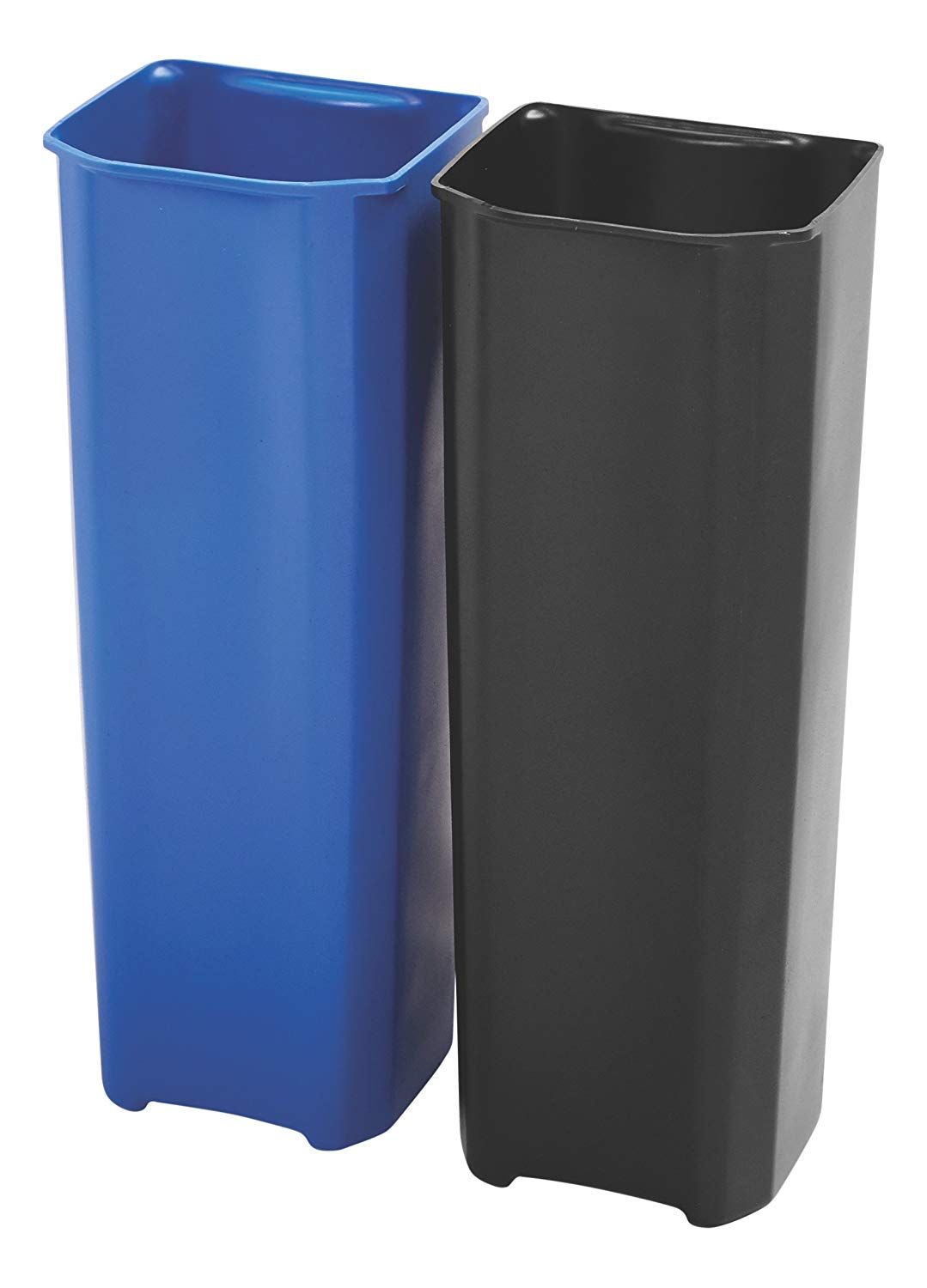 Rubbermaid Recycling binnenbakken 2x25 ltr End Step RVS, Rubbermaid, model: VB 225013, zwart, blauw