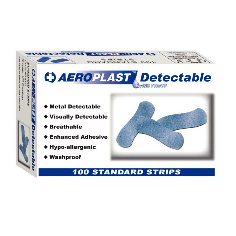 Aeroplast Blauwe zichtbare pleisters Aeroplast, 100 stuks