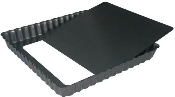 De Buyer vierkante anti-kleef taartvorm met losse bodem 23cm, 3(h) x 23(b) x 23(d)cm