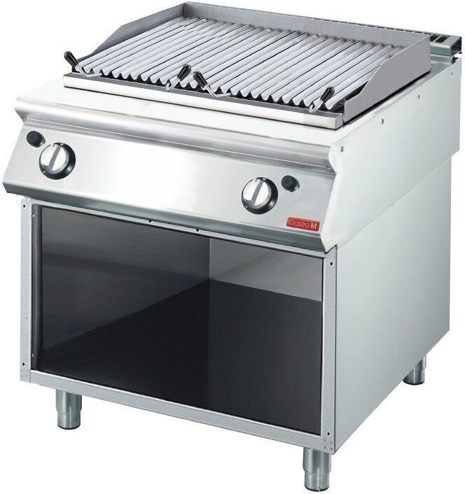 Gastro M Lavasteengrill Gastro M gas, RVS, open onderstel, staand, 80(b)x85(h)x70(d), 15kW