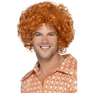 Curly Afro Ginger pruik