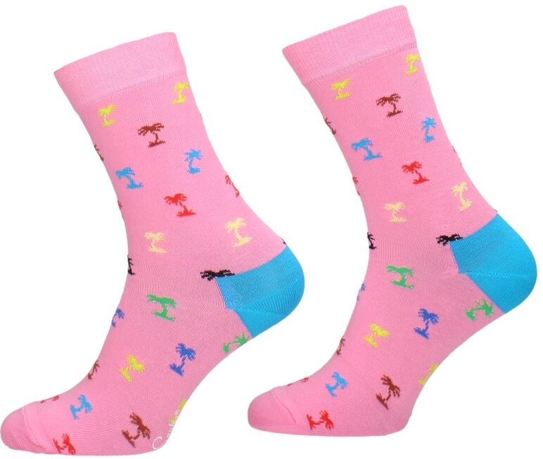 Happy Socks - Palm Sock  - Licht roze - Size: 36-40 - unisex