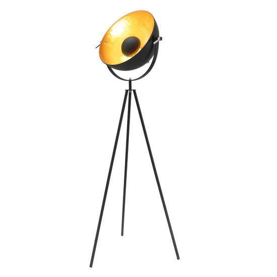 Groenovatie Nice Basic Industrieel Design Tripod Vloerlamp Goud Zwart