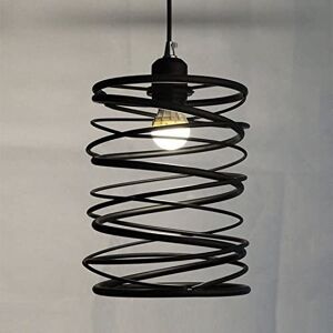 Groenovatie Spring Industrieel Design Hanglamp, E27 Fitting, ⌀20x35cm, Messing / Zwart