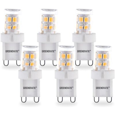 Groenovatie G9 LED Lamp 2W Extra Klein Warm Wit 6-Pack Groenovatie G9 LED Lamp 2W Extra Klein Warm Wit 6-Pack