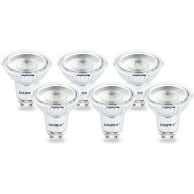 Groenovatie GU10 LED Spot COB Glas 1W Warm Wit 6-Pack Groenovatie GU10 LED Spot COB Glas 1W Warm Wit 6-Pack