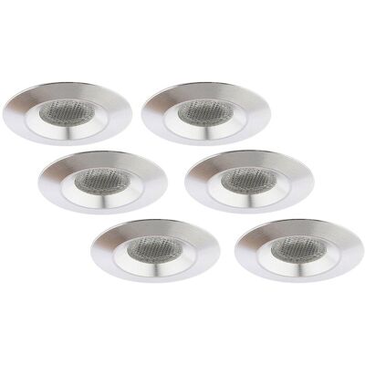 Groenovatie Inbouwspot LED 3W, Warm Wit, Rond, Waterdicht IP54, Aluminium, Dimbaar, 6-Pack Groenovatie Inbouwspot LED 3W, Warm Wit, Rond, Waterdicht IP54, Aluminium, Dimbaar, 6-Pack