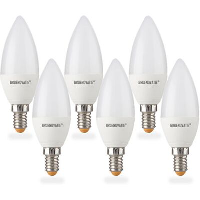 Groenovatie E14 LED Kaarslamp 4W Warm Wit 6-Pack Groenovatie E14 LED Kaarslamp 4W Warm Wit 6-Pack