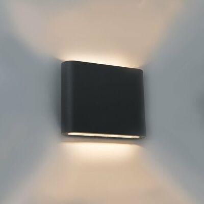 Groenovatie LED Wandlamp 6W Rechthoekig Warm Wit, Zwart Groenovatie LED Wandlamp 6W Rechthoekig Warm Wit, Zwart