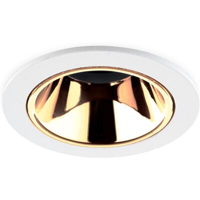 Groenovatie LED Inbouwspot 5W CREE, Rond, Ø64mm, Kantelbaar, Dimbaar, Wit/Koper, Warm Wit Groenovatie LED Inbouwspot 5W CREE, Rond, Ø64mm, Kantelbaar, Dimbaar, Wit/Koper, Warm Wit