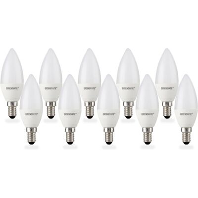 Groenovatie E14 LED Kaarslamp 5W Warm Wit 10-Pack Groenovatie E14 LED Kaarslamp 5W Warm Wit 10-Pack