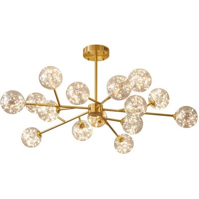 Groenovatie Dijon Glazen Design Hanglamp, 9 Transparante Bollen, Incl. LED Lichtbron, 85x30cm Groenovatie Dijon Glazen Design Hanglamp, 9 Transparante Bollen, Incl. LED Lichtbron, 85x30cm
