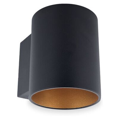 Groenovatie Wandlamp Rond, Vast, G9 Fitting, Mat Zwart / Goud Groenovatie Wandlamp Rond, Vast, G9 Fitting, Mat Zwart / Goud