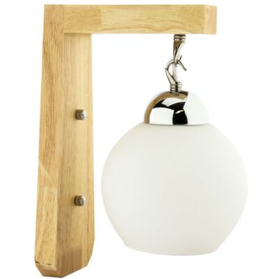 Groenovatie Vintage Wandlamp Hout Design Met Glazen Lampenkap Groenovatie Vintage Wandlamp Hout Design Met Glazen Lampenkap