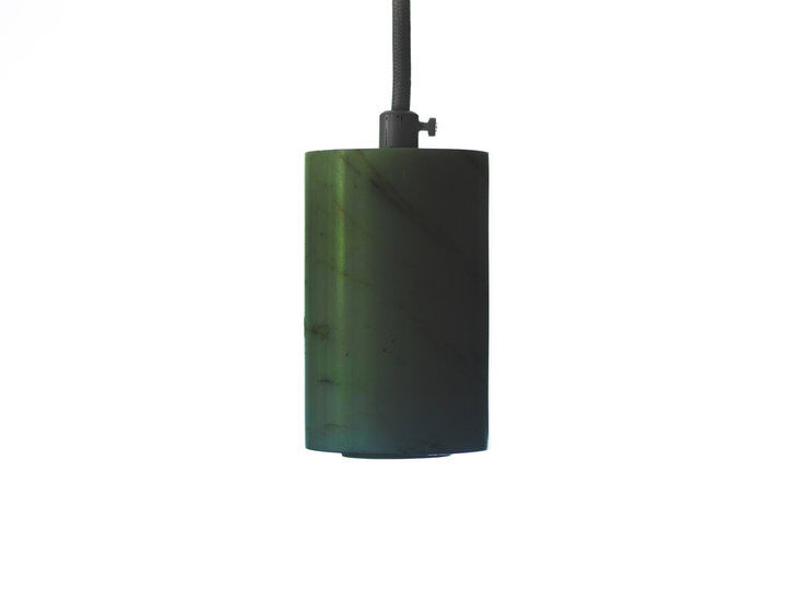 Groenovatie Marmeren Hanglamp Deluxe, E27 Fitting, Ø7x10cm, Groen