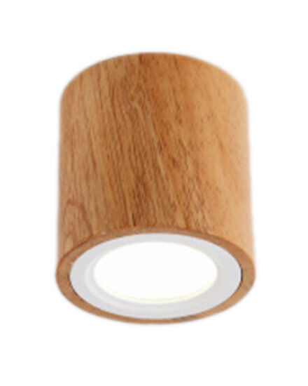 Groenovatie LED Opbouwspot 3W Rond, Bamboe Hout, Ø95x100mm, Dimbaar, Warm Wit