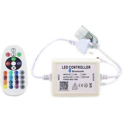 Groenovatie LED Neon Flex RGB Bluetooth Controller Aansluitstekker Met Afstandsbediening Groenovatie LED Neon Flex RGB Bluetooth Controller Aansluitstekker Met Afstandsbediening