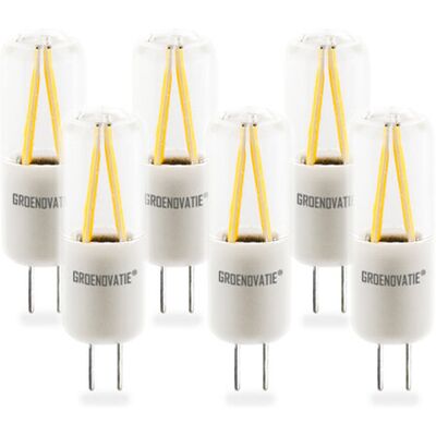 Groenovatie G4 LED Filament 2W Warm Wit Dimbaar 6-Pack Groenovatie G4 LED Filament 2W Warm Wit Dimbaar 6-Pack