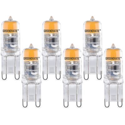 Groenovatie G9 LED Lamp 2W COB Warm Wit Dimbaar 6-Pack Groenovatie G9 LED Lamp 2W COB Warm Wit Dimbaar 6-Pack