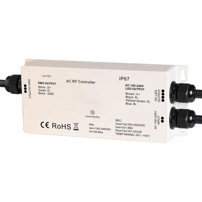 Groenovatie LED Neon Flex RGB Controller High Voltage Waterdicht IP67 Pro Groenovatie LED Neon Flex RGB Controller High Voltage Waterdicht IP67 Pro