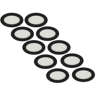 Groenovatie LED Inbouwspot 3W, Zwart, Rond, Warm Wit, Waterdicht IP65, Badkamer, 10-Pack Groenovatie LED Inbouwspot 3W, Zwart, Rond, Warm Wit, Waterdicht IP65, Badkamer, 10-Pack