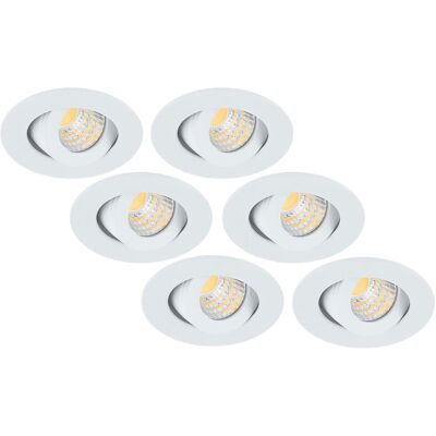 Groenovatie Inbouwspot LED 3W, Wit, Rond, Kantelbaar, Dimbaar, 6-Pack Groenovatie Inbouwspot LED 3W, Wit, Rond, Kantelbaar, Dimbaar, 6-Pack