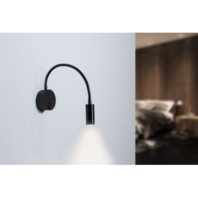 Groenovatie LED Wandlamp/Bedlamp 3W, Flexibel, Warm Wit, Zwart Groenovatie LED Wandlamp/Bedlamp 3W, Flexibel, Warm Wit, Zwart